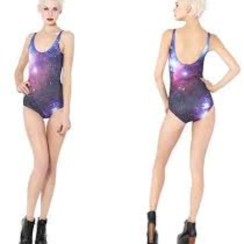 Galaxy print swimsuit 2XL